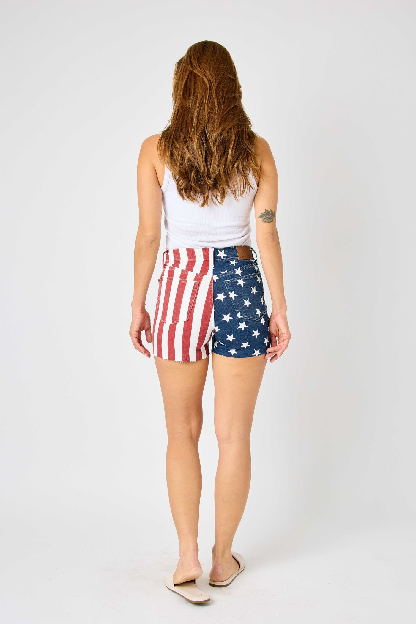 High Rise American Flag Short