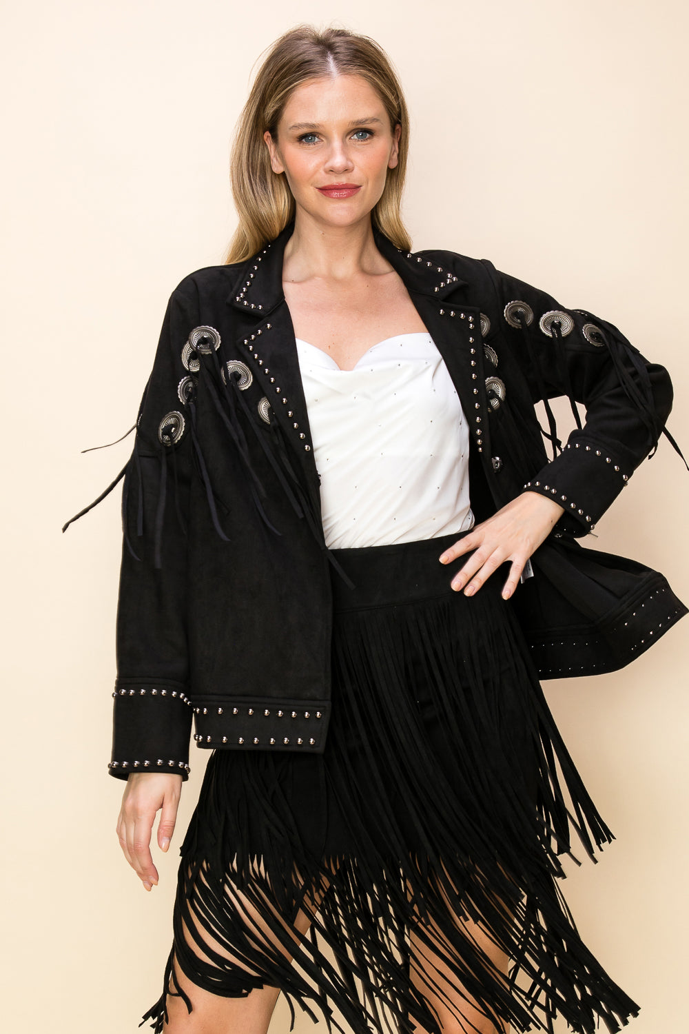 Concho Fringe Western Jacket