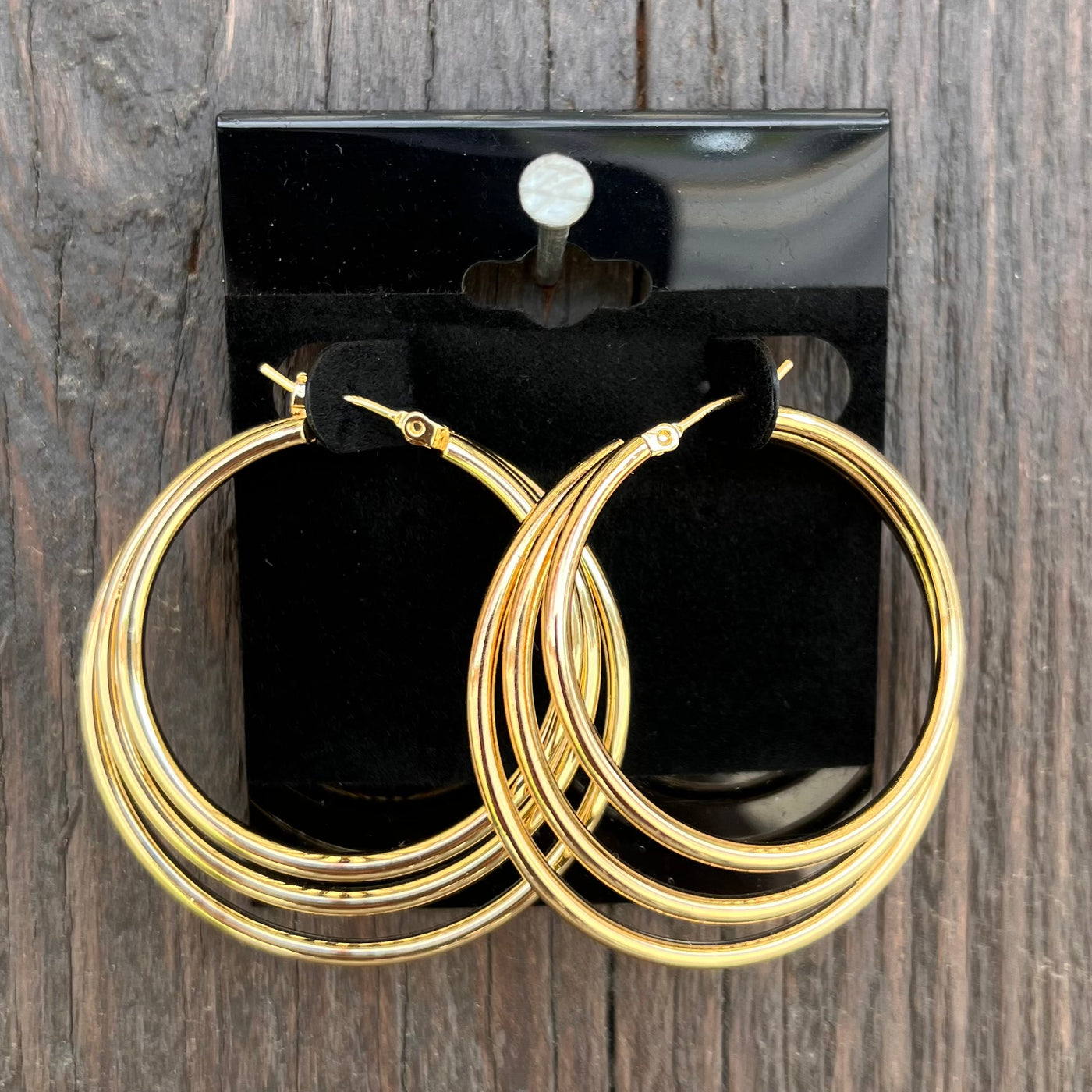 Triple Layered Hoop Earring