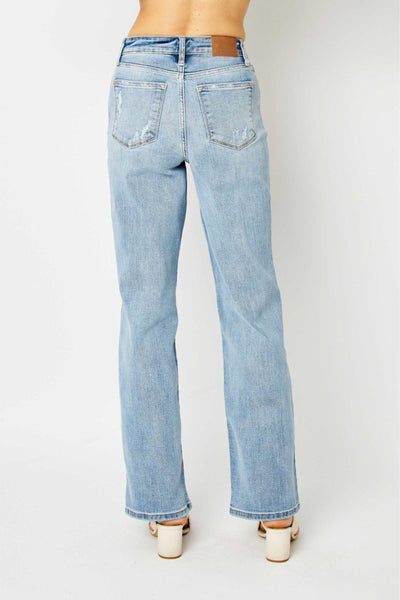 High Rise Straight Leg Jeans