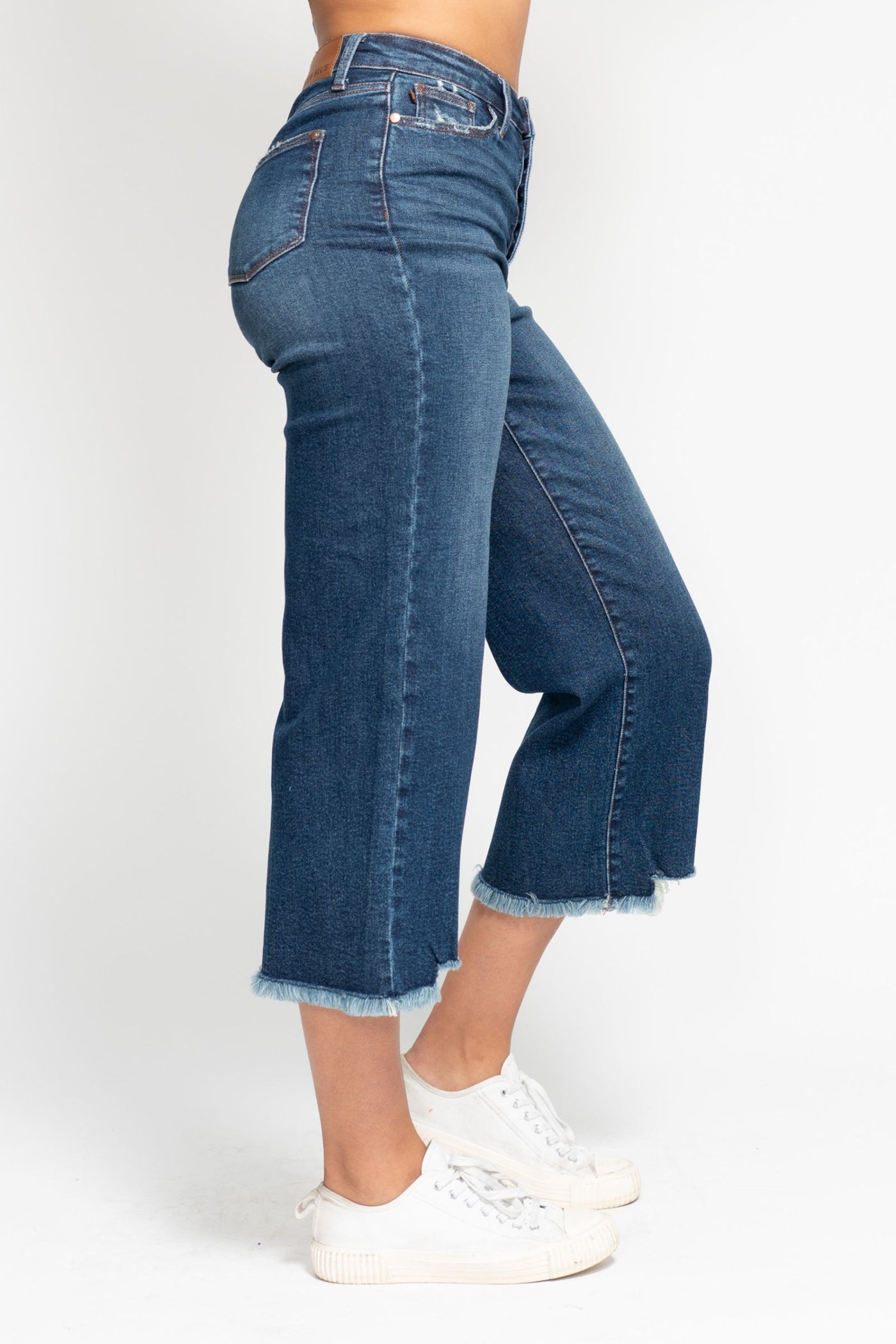 High Rise Destroyed Crop Jean