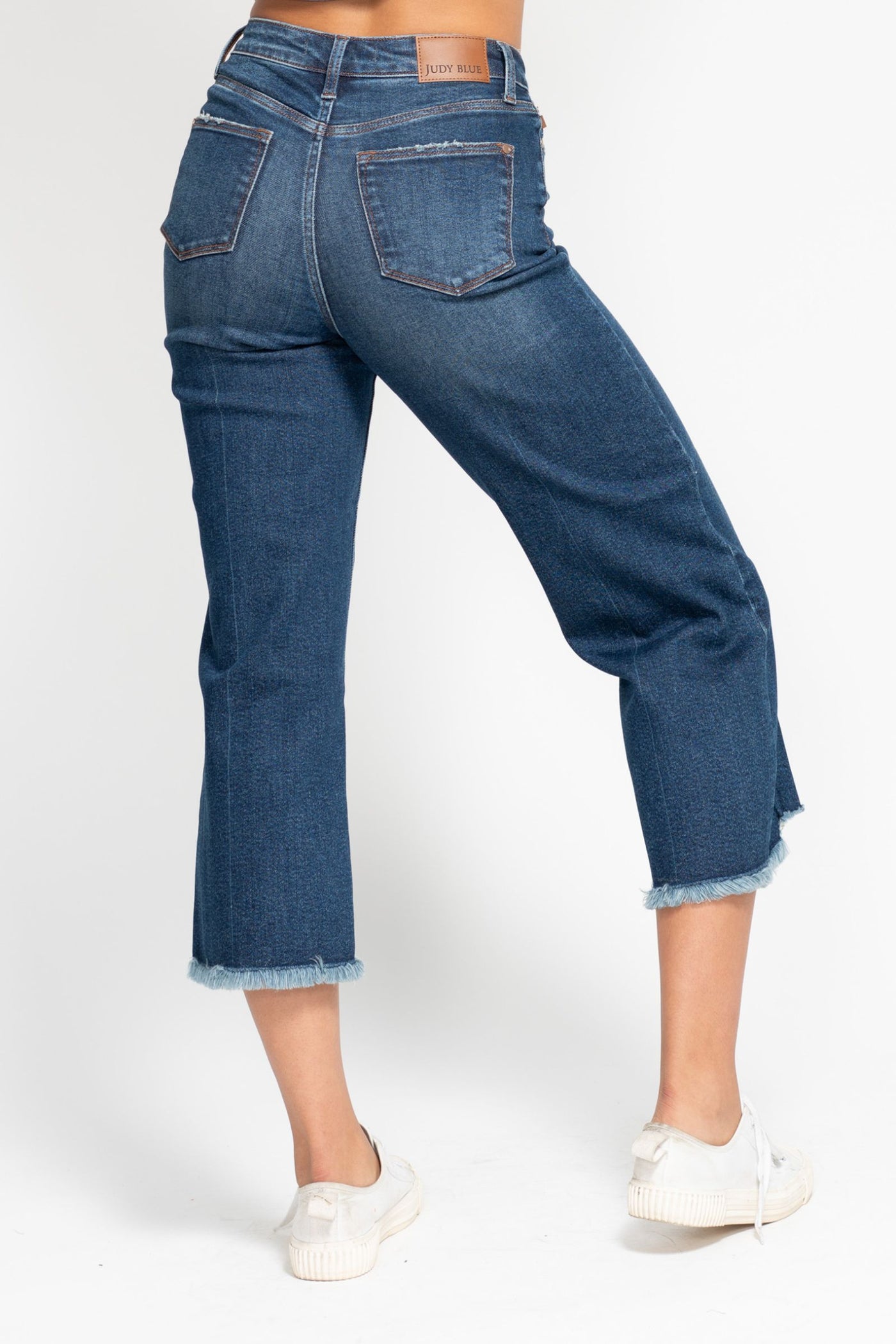 High Rise Destroyed Crop Jean