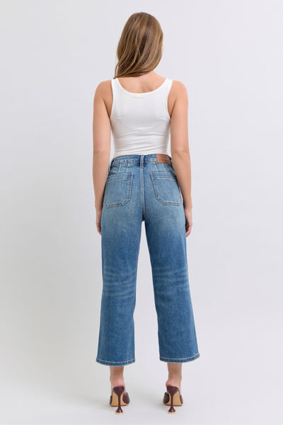 High Rise Utility Pocket Cropped Jean