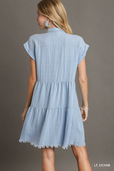 Snow Washed Button Up Dress