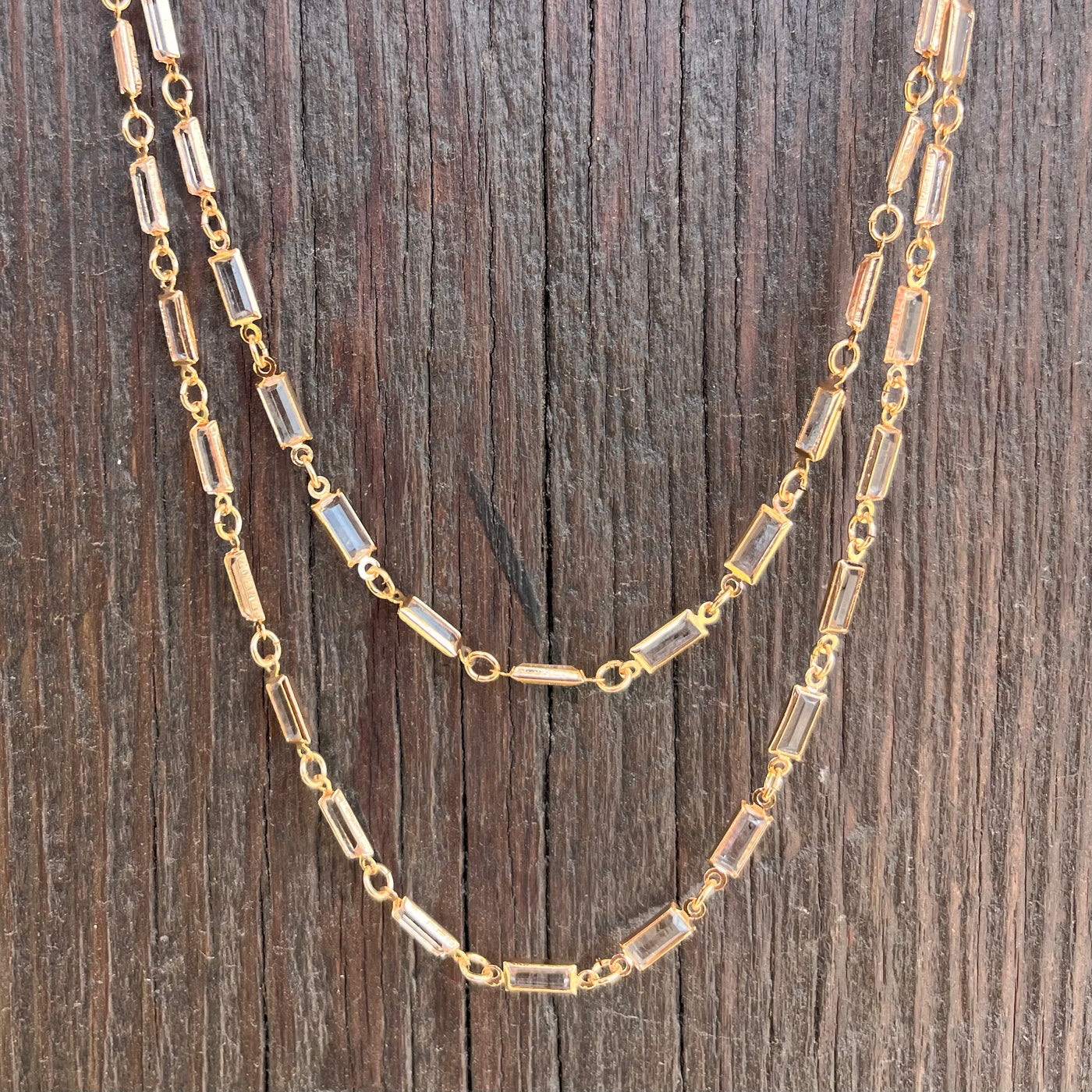 Stone Link Layered Necklace