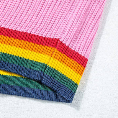 Merry & Bright Rainbow Trim Sweater