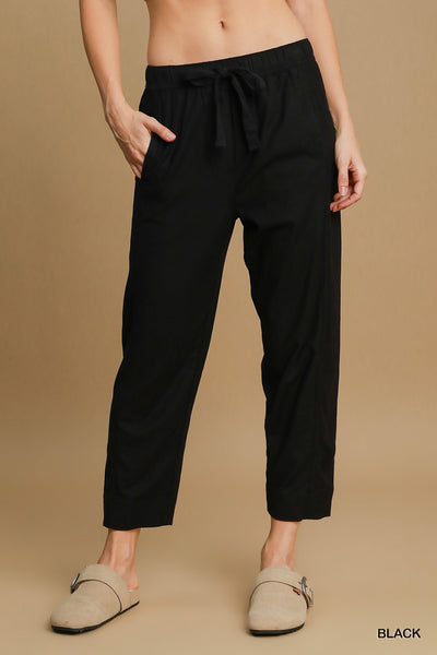 Linen Blend Pull-On Pant