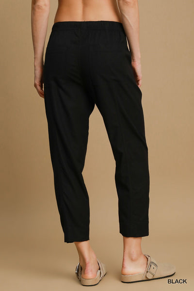 Linen Blend Pull-On Pant