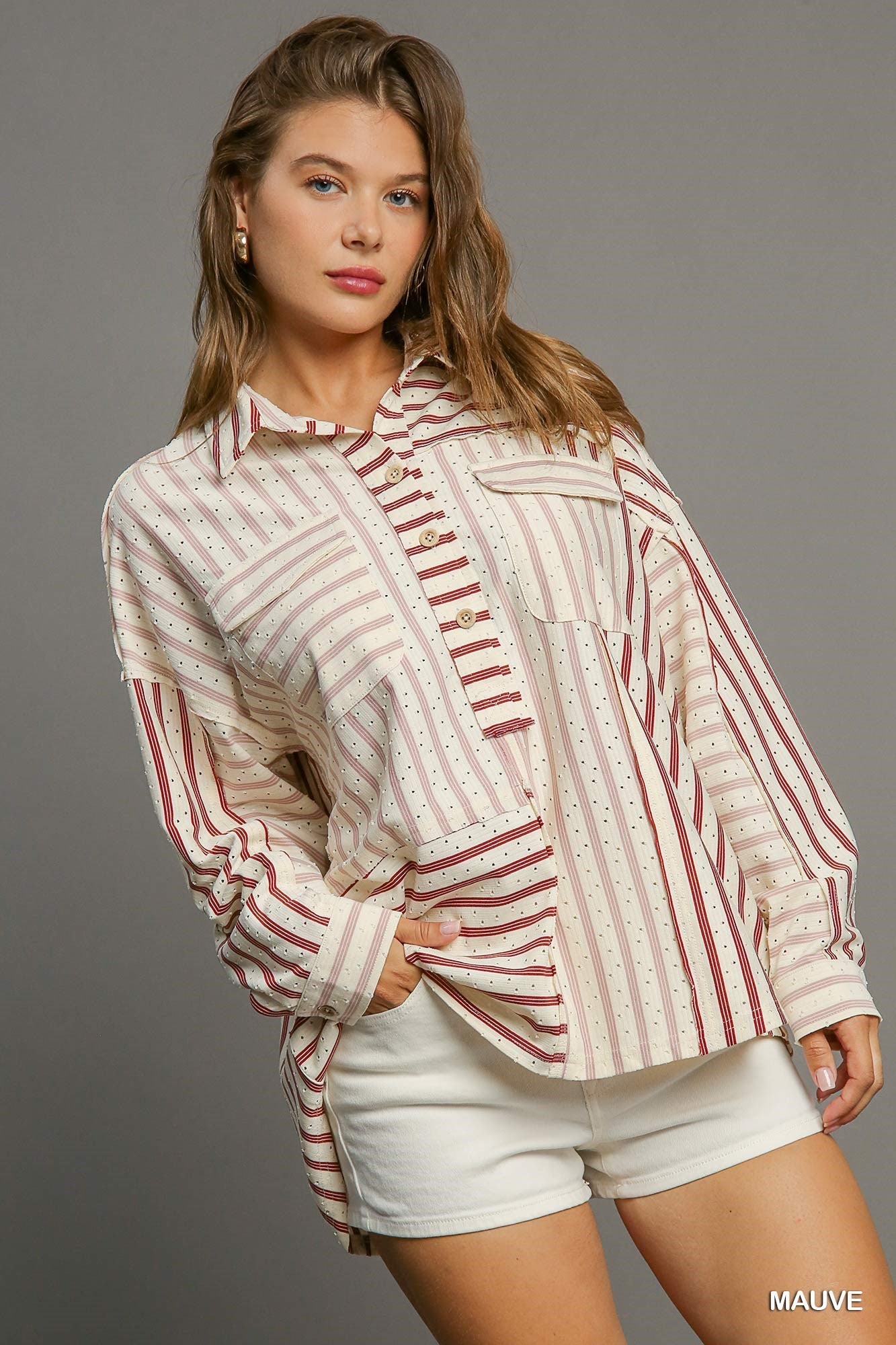 Striped Collared Blouse