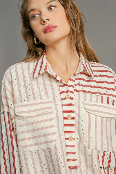 Striped Collared Blouse