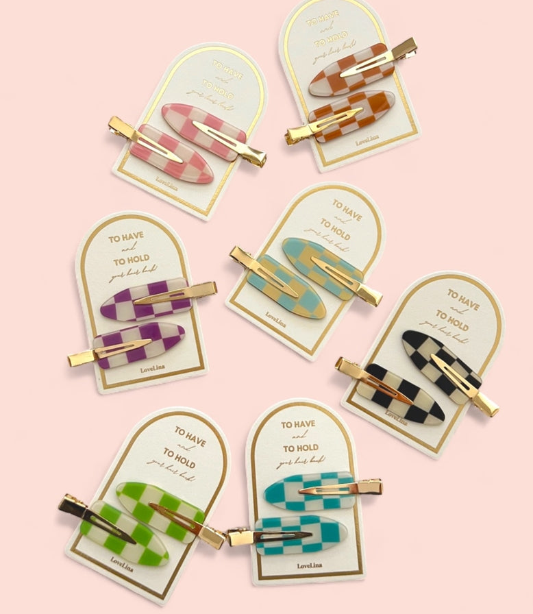 Creaseless Checkered Clips