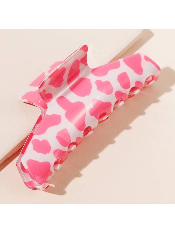 Cow Print Claw Clip