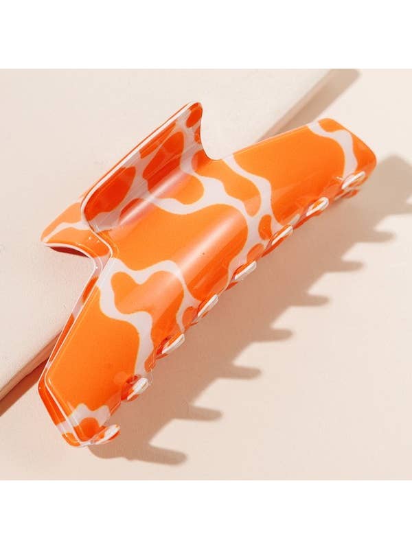 Cow Print Claw Clip