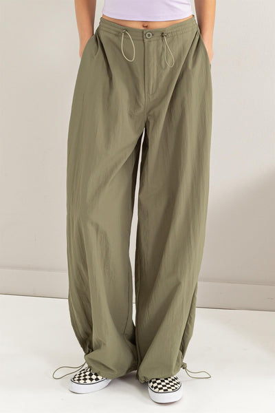 High Rise Parachute Pants