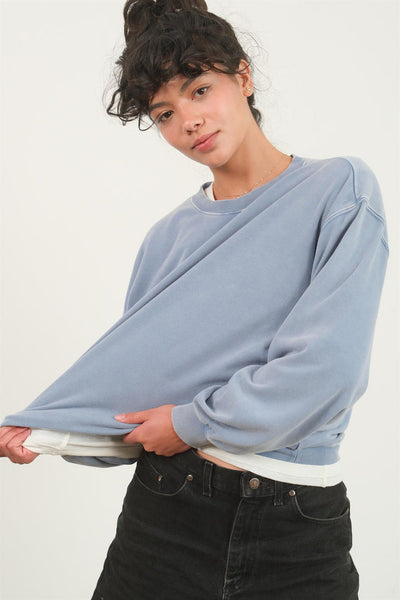 Drop Shoulder Crewneck Sweatshirt