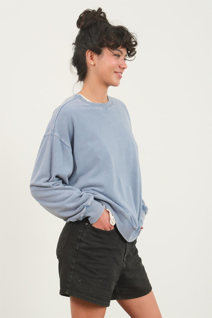 Drop Shoulder Crewneck Sweatshirt