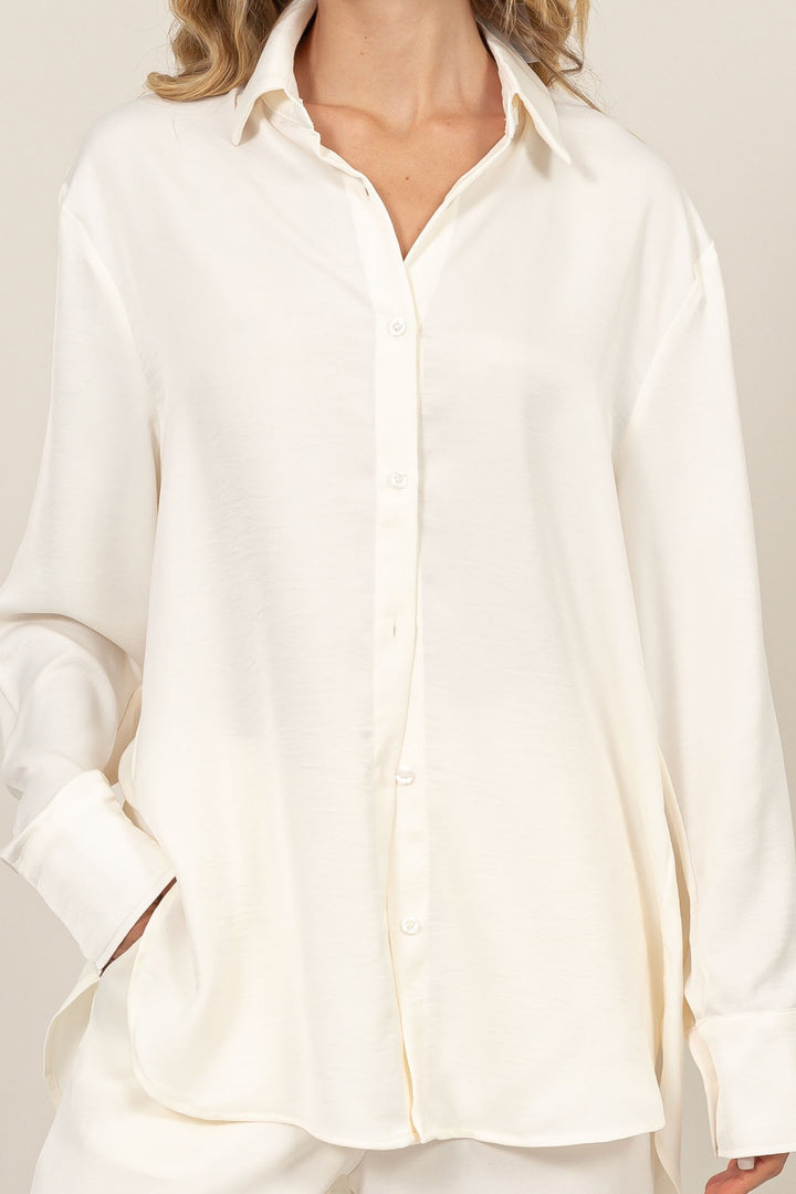 Button Up Relaxed Tee