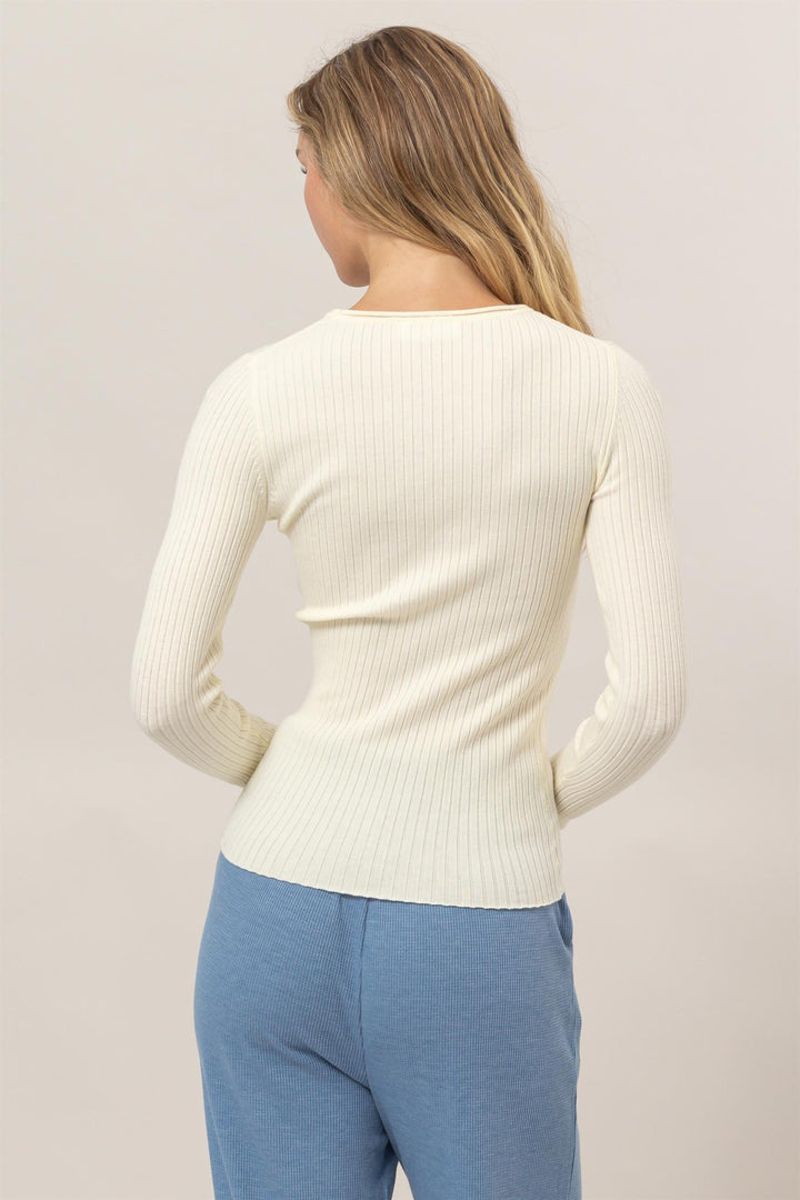 Ribbed Long Sleeve Top