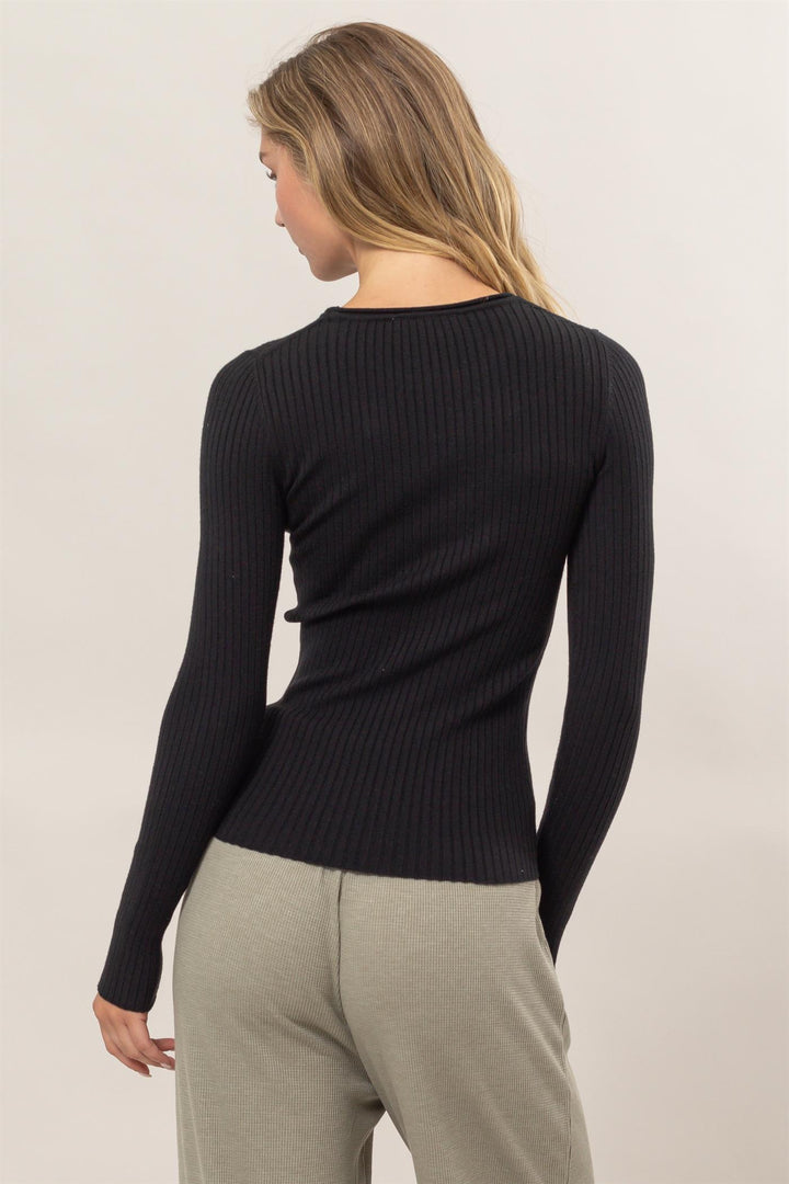 Ribbed Long Sleeve Top