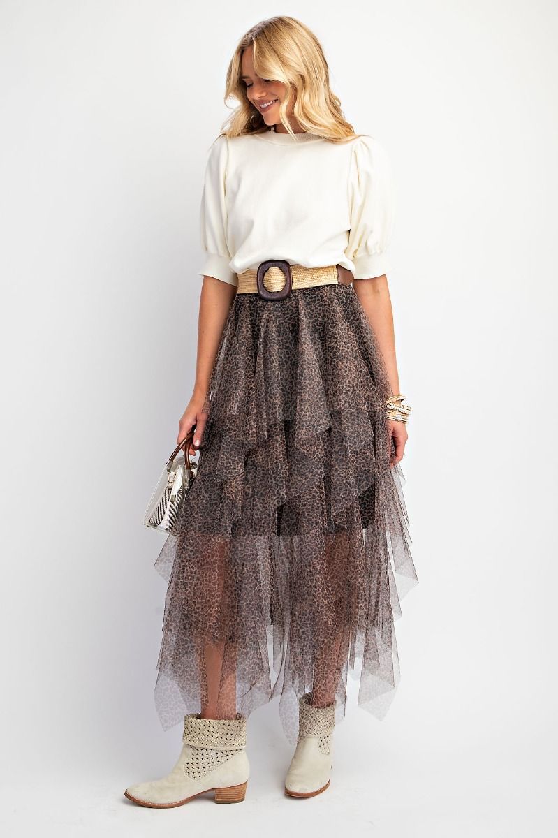 Leopard Tulle Ballerina Skirt