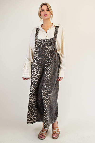 Leopard Twill Overalls