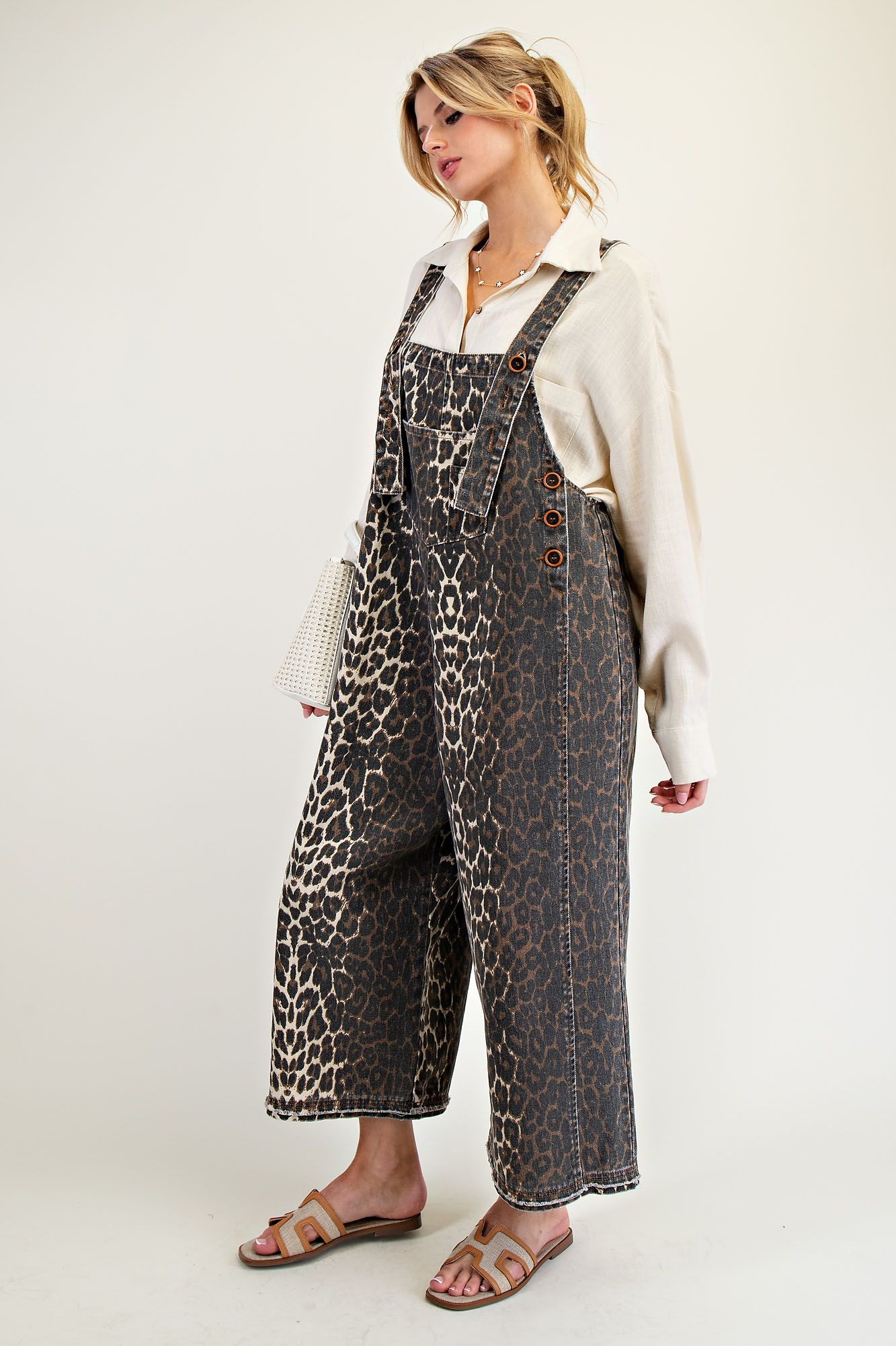 Leopard Twill Overalls