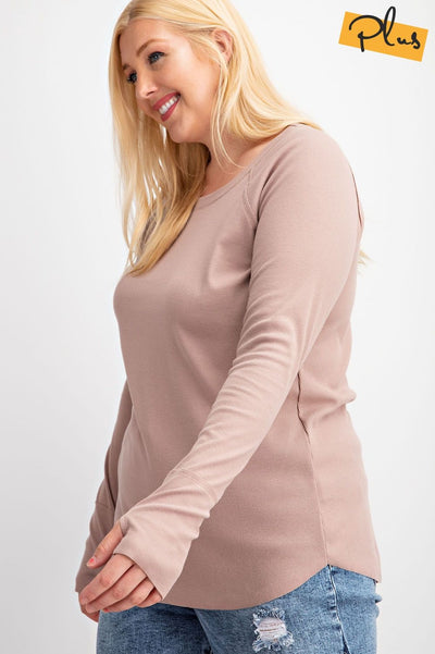 Ribbed Knit Tunic Top