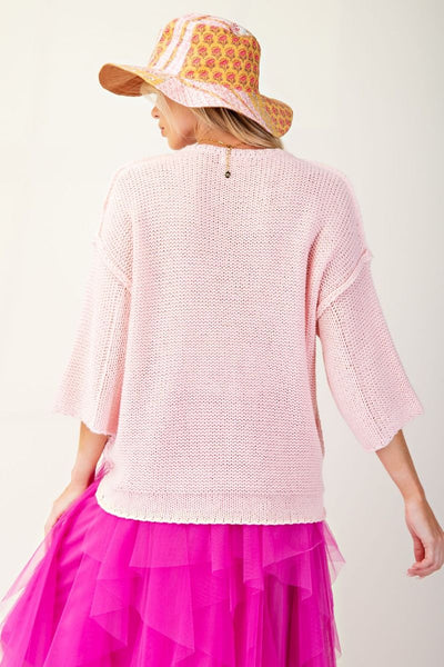 Knitted Half Sleeve Sweater