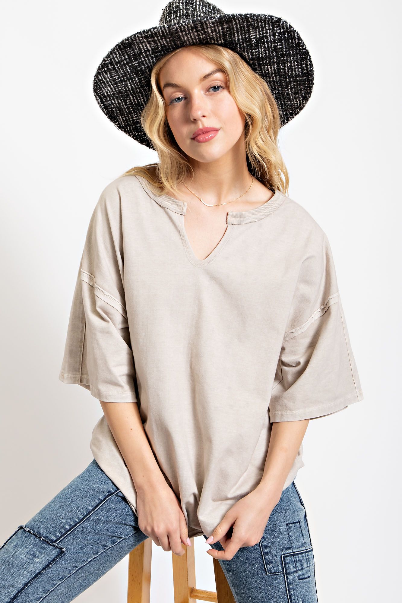 Cotton Jersey Oversized Top