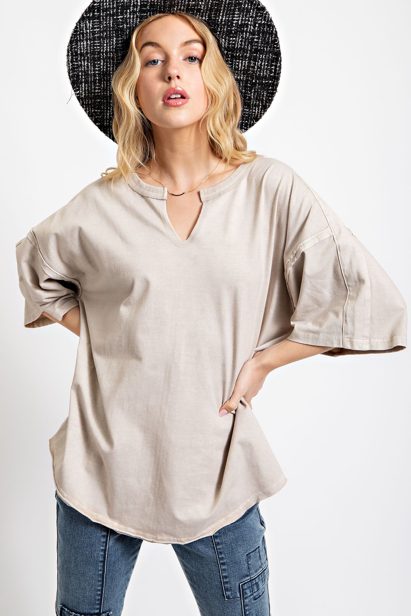 Cotton Jersey Oversized Top