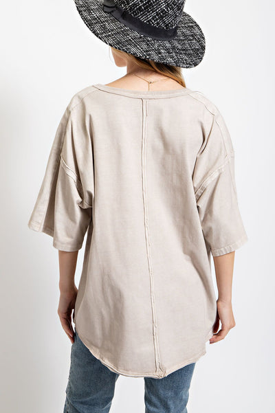 Cotton Jersey Oversized Top