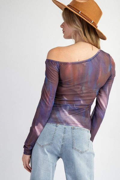 Abstract Print Mesh Top