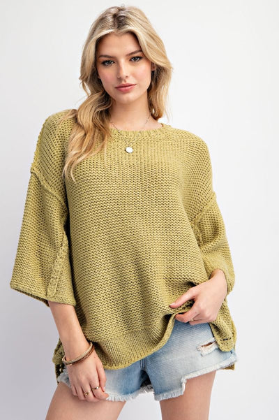 Dolman Sleeve Chunky Sweater