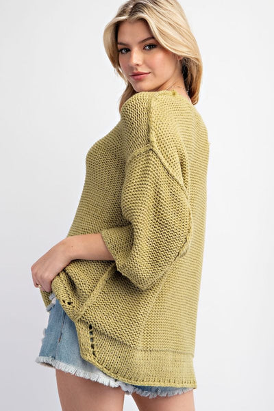 Dolman Sleeve Chunky Sweater