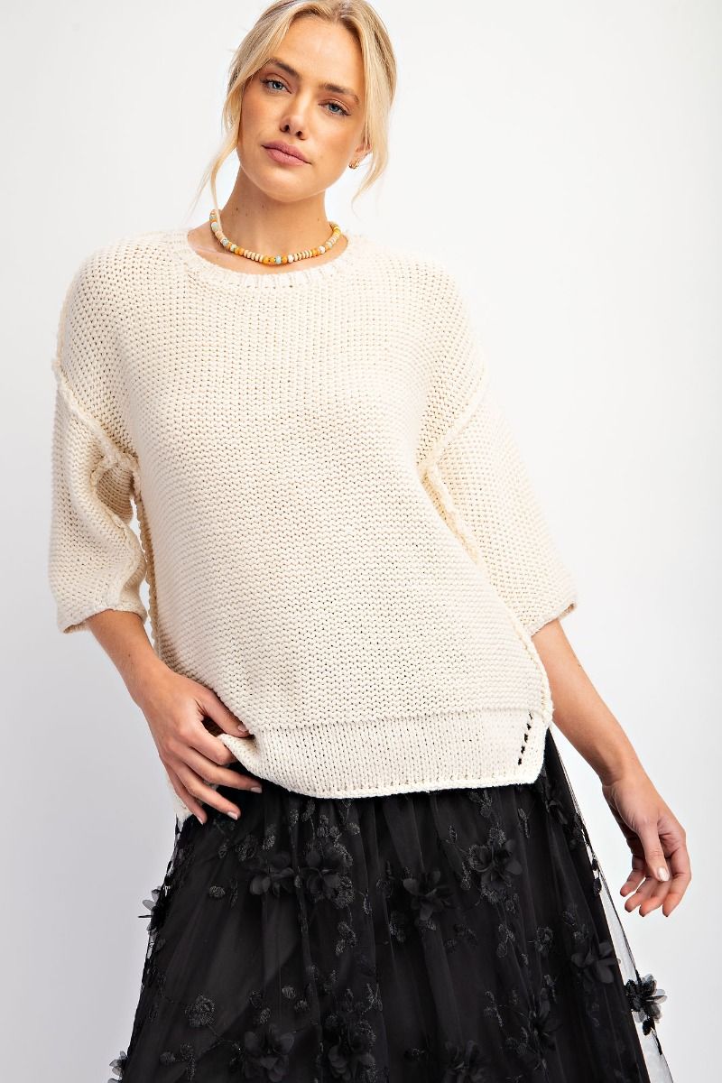 Dolman Sleeve Chunky Sweater