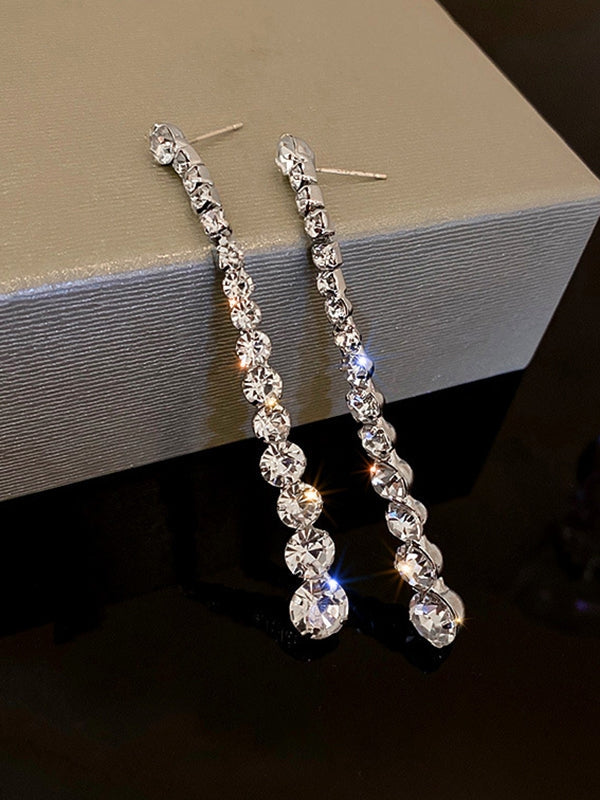 Rhinestone Drop Earring