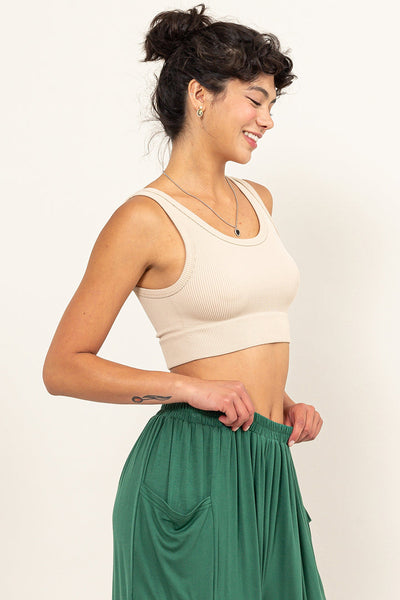 Ribbed Seamless Crop Top