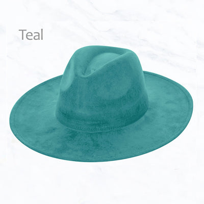 Suede Peach Top Fedora Hat