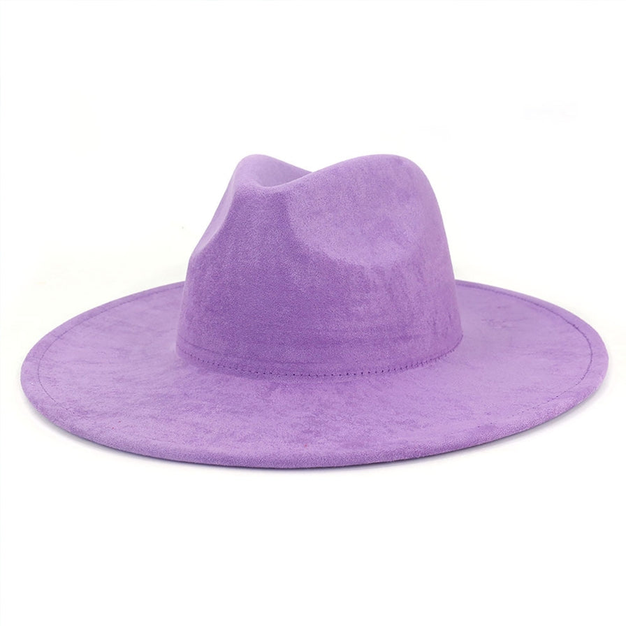 Suede Peach Top Fedora Hat