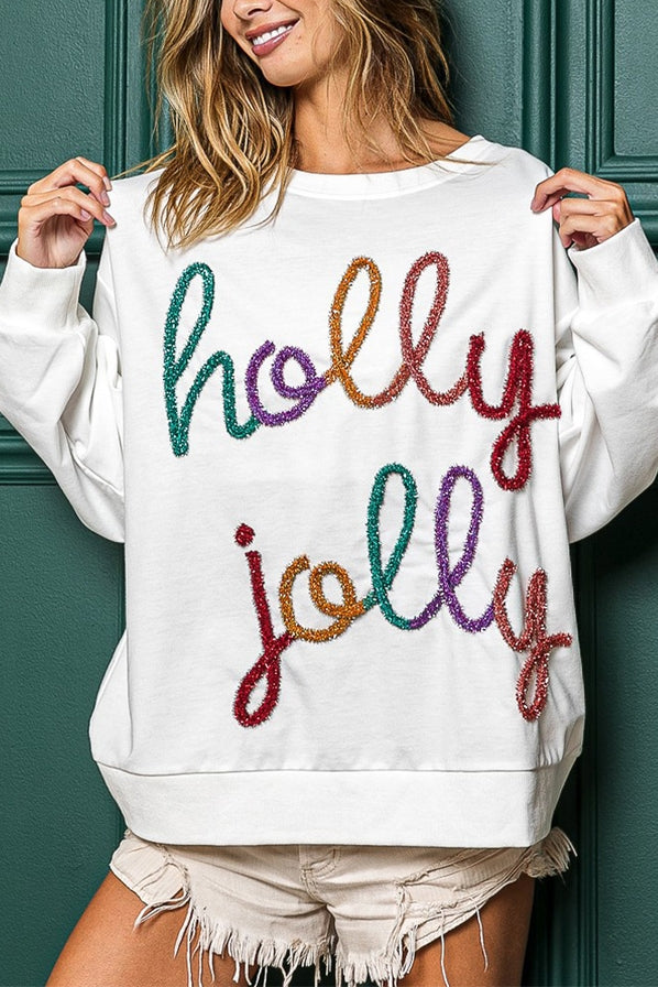 Holly Jolly Tinsel Sweater