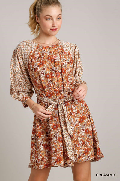 Floral Puff Sleeve Dress