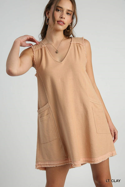 French Terry Sleeveless Dress