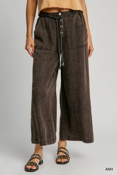 Mineral Wash Rope Tie Pant