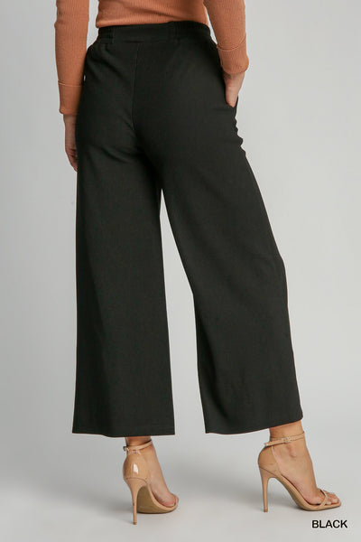 Ribbed Knit Straight Leg Pant