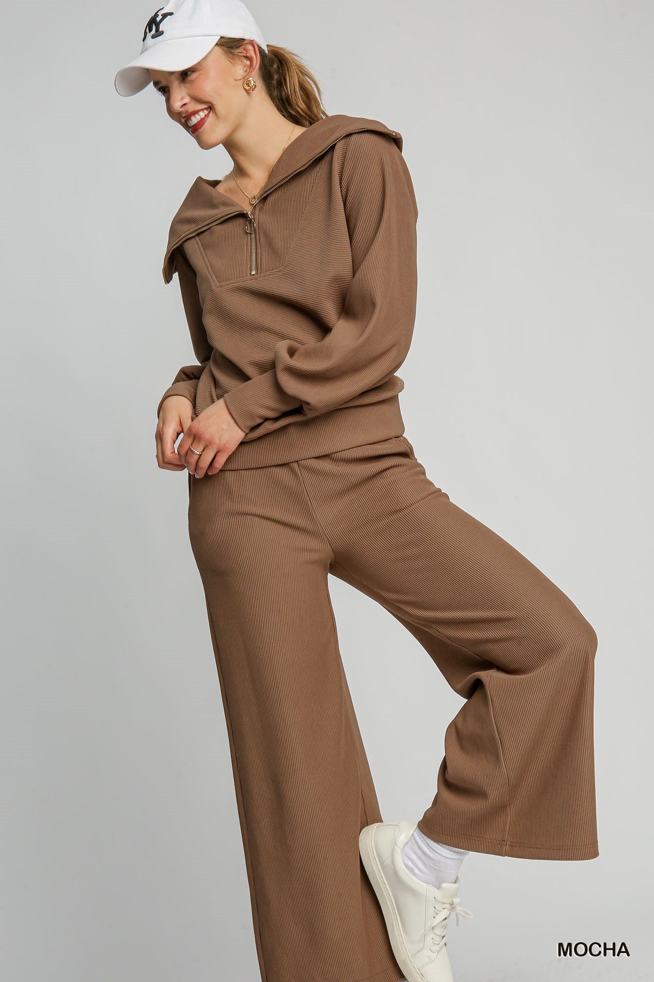 Ribbed Knit Lounge Pant Set