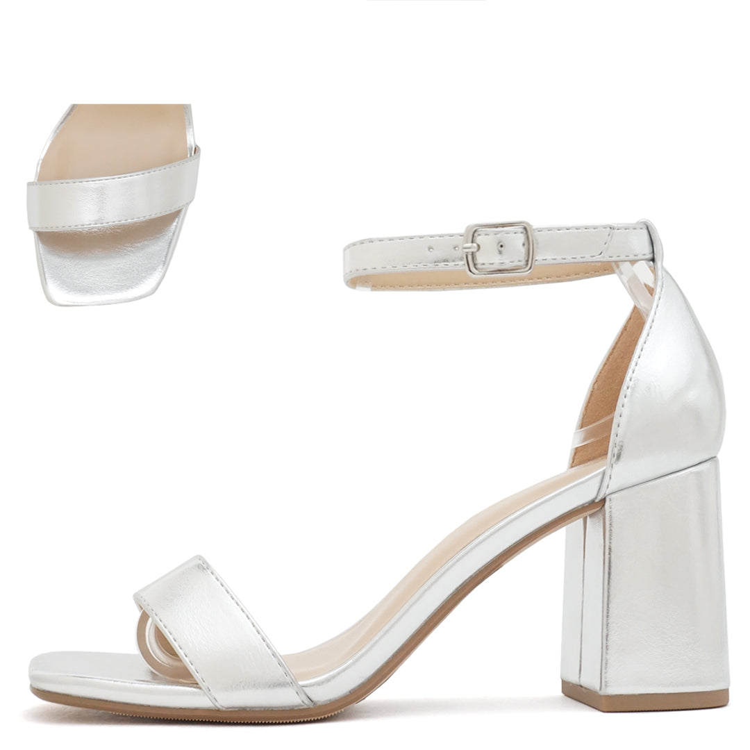 Double Strap Block Heel