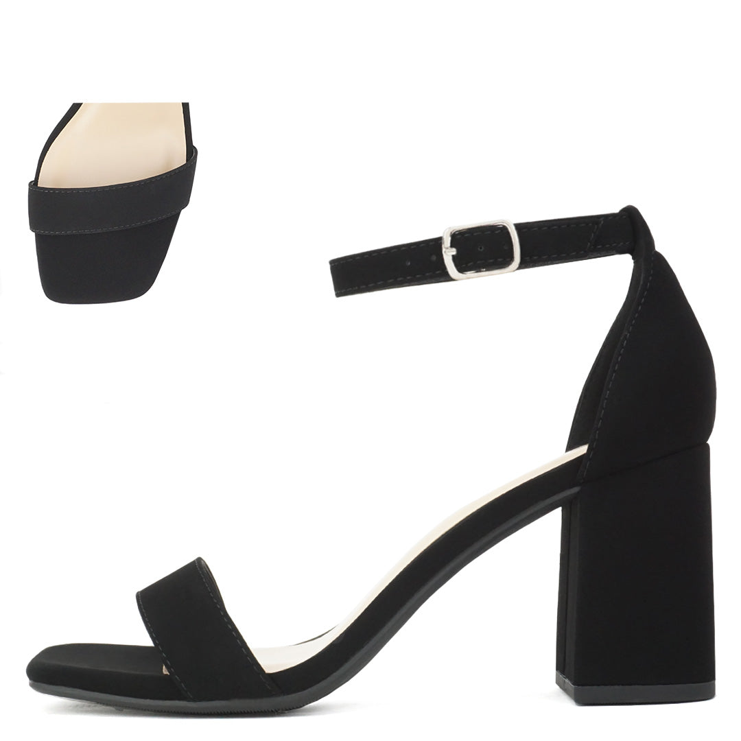 Double Strap Block Heel