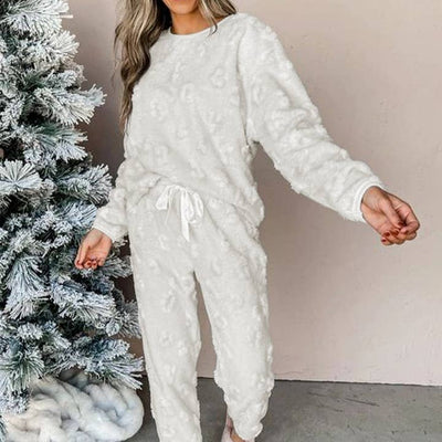 Leopard Textured Pajama Set