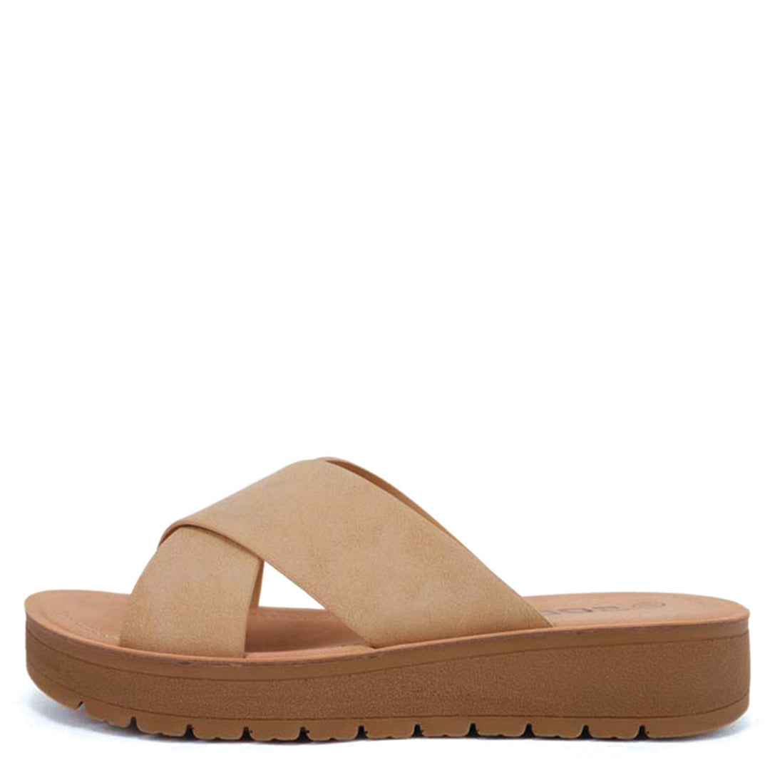 Crossover Flatform Sandal