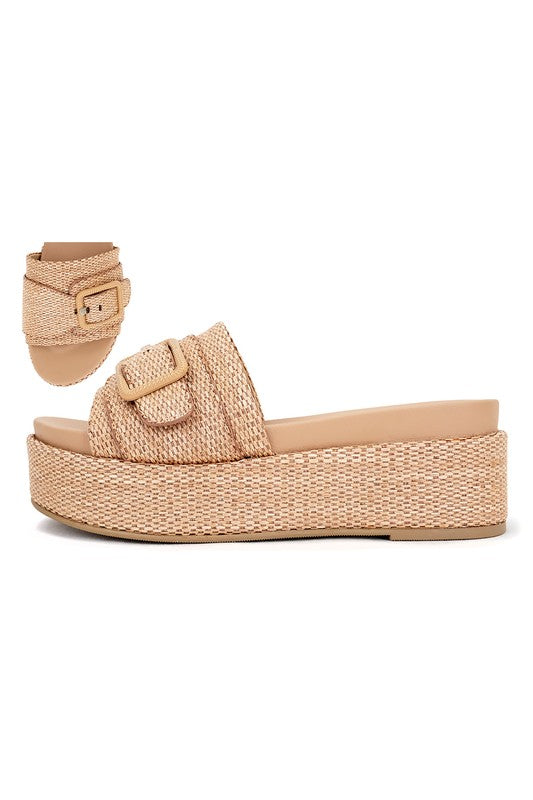 Flatform Buckle Sandal